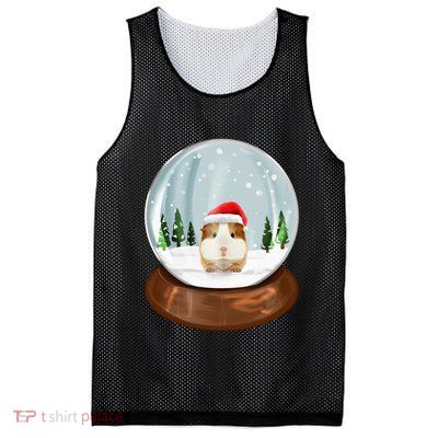 Guinea Pig Snow Globe Xmas Pjs Outfit Funny Christmas Long Sleeve Mesh Reversible Basketball Jersey Tank