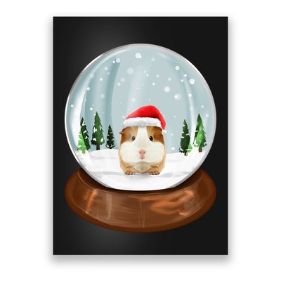 Guinea Pig Snow Globe Xmas Pjs Outfit Funny Christmas Long Sleeve Poster