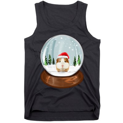 Guinea Pig Snow Globe Xmas Pjs Outfit Funny Christmas Long Sleeve Tank Top