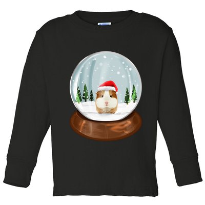 Guinea Pig Snow Globe Xmas Pjs Outfit Funny Christmas Long Sleeve Toddler Long Sleeve Shirt