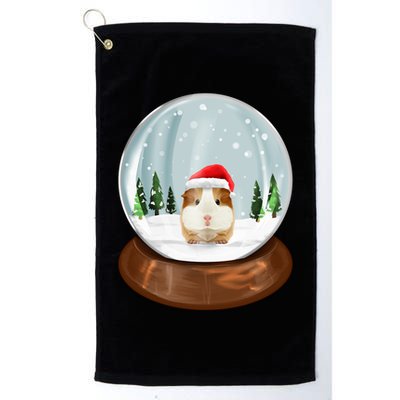 Guinea Pig Snow Globe Xmas Pjs Outfit Funny Christmas Long Sleeve Golf Towel