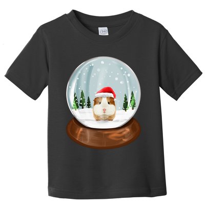 Guinea Pig Snow Globe Xmas Pjs Outfit Funny Christmas Long Sleeve Toddler T-Shirt