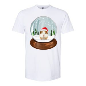 Guinea Pig Snow Globe Xmas Pjs Outfit Funny Christmas Long Sleeve Softstyle® CVC T-Shirt