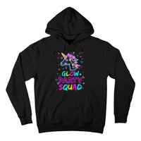 Glow Party Squad Unicorn 80s Retro Costume Birthday Squad Hoodie