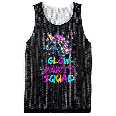 Glow Party Squad Unicorn 80s Retro Costume Birthday Squad Mesh Reversible Basketball Jersey Tank