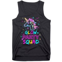 Glow Party Squad Unicorn 80s Retro Costume Birthday Squad Tank Top