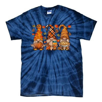 Gnomes Pumpkin Spice Coffee Latte Fall Autumn Thanksgiving Tie-Dye T-Shirt