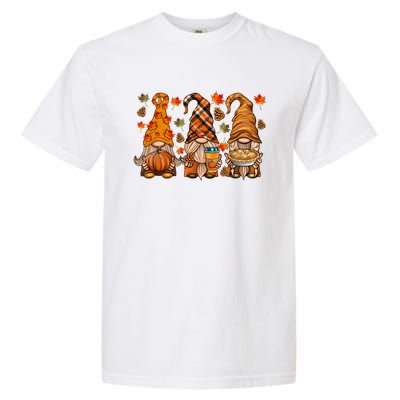 Gnomes Pumpkin Spice Coffee Latte Fall Autumn Thanksgiving Garment-Dyed Heavyweight T-Shirt