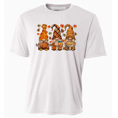 Gnomes Pumpkin Spice Coffee Latte Fall Autumn Thanksgiving Cooling Performance Crew T-Shirt