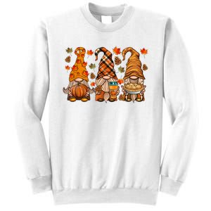 Gnomes Pumpkin Spice Coffee Latte Fall Autumn Thanksgiving Sweatshirt