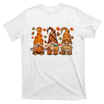 Gnomes Pumpkin Spice Coffee Latte Fall Autumn Thanksgiving T-Shirt