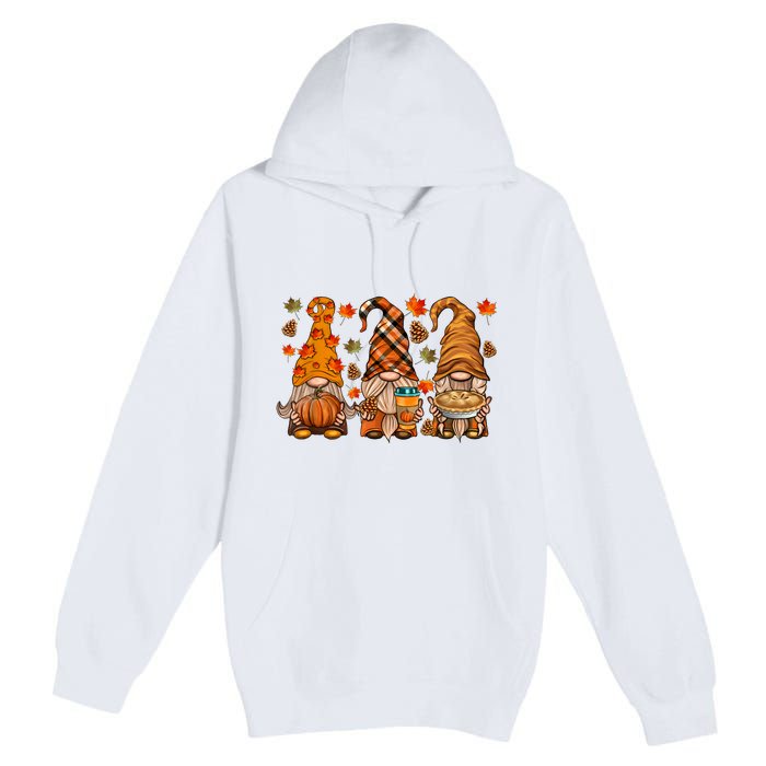 Gnomes Pumpkin Spice Coffee Latte Fall Autumn Thanksgiving Premium Pullover Hoodie