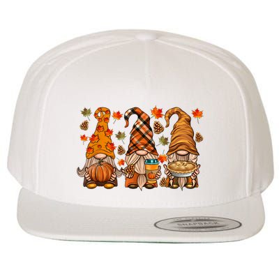 Gnomes Pumpkin Spice Coffee Latte Fall Autumn Thanksgiving Wool Snapback Cap
