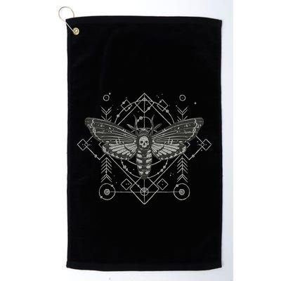 Goth Pagan Skull Occult Aesthetic Mystic Death Moth Golf Towel