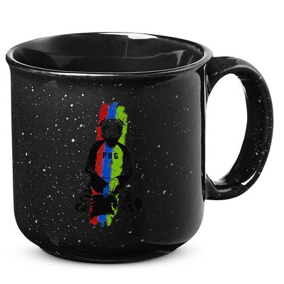 Good Pug Sitting Art 15oz Campfire Ceramic Mug
