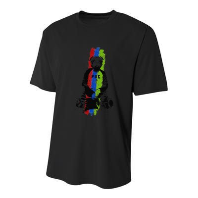 Good Pug Sitting Art Youth Performance Sprint T-Shirt