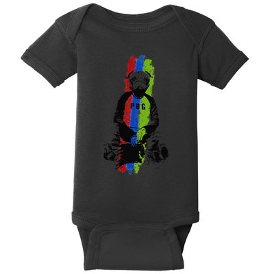 Good Pug Sitting Art Baby Bodysuit