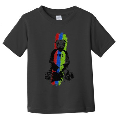 Good Pug Sitting Art Toddler T-Shirt