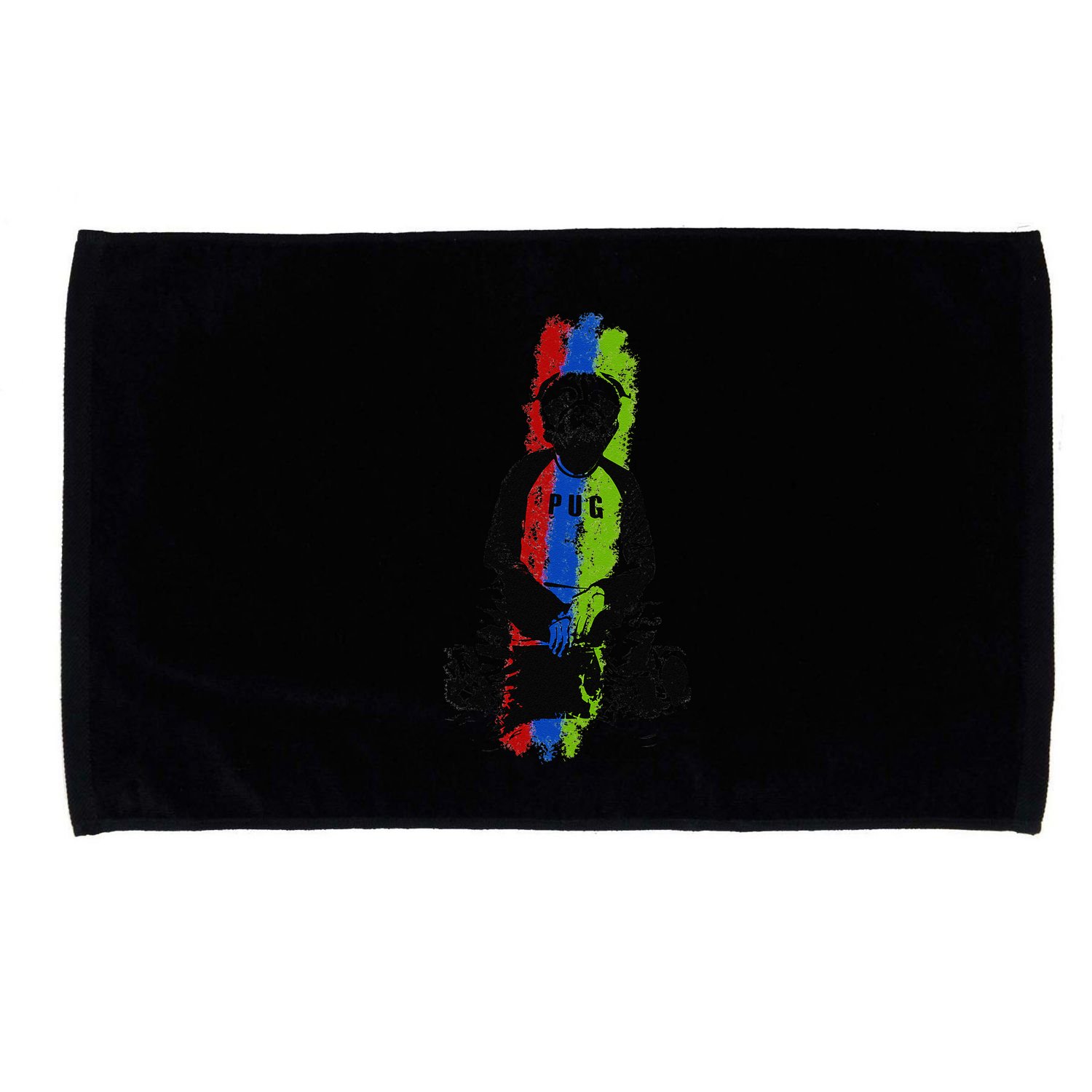 Good Pug Sitting Art Microfiber Hand Towel