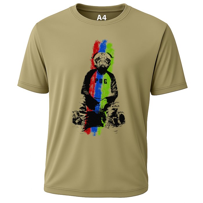 Good Pug Sitting Art Cooling Performance Crew T-Shirt