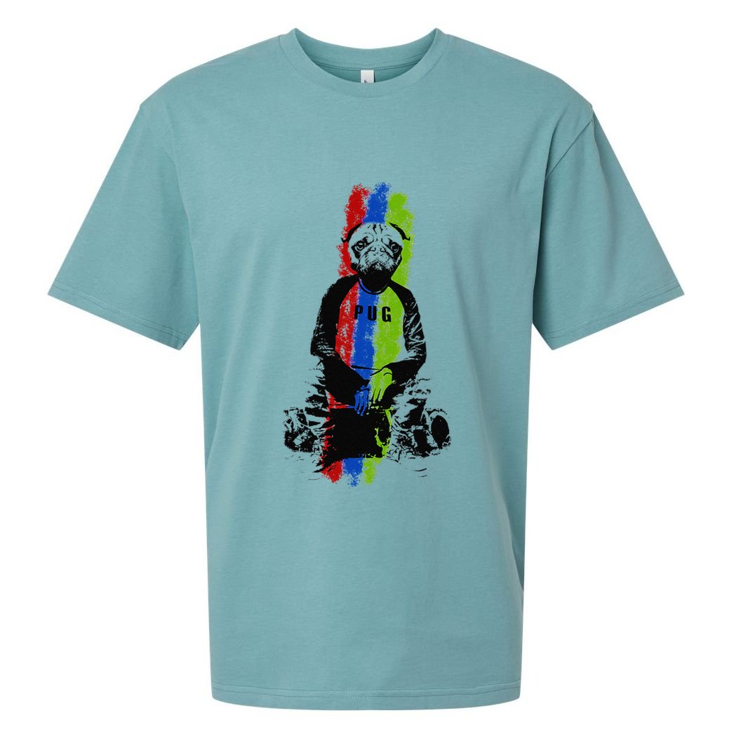Good Pug Sitting Art Sueded Cloud Jersey T-Shirt