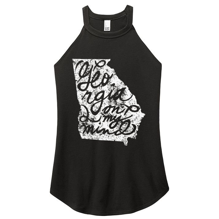 Georgia Peach State Georgia On My Mind Atlanta Women's Perfect Tri Rocker Tank