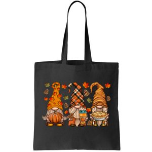 Gnomes Pumpkin Spice Coffee Latte Fall Autumn Thanksgiving Tote Bag