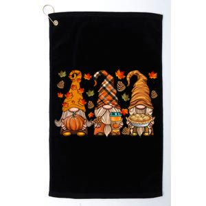 Gnomes Pumpkin Spice Coffee Latte Fall Autumn Thanksgiving Platinum Collection Golf Towel