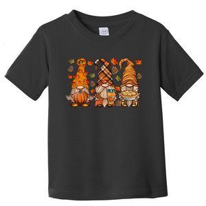 Gnomes Pumpkin Spice Coffee Latte Fall Autumn Thanksgiving Toddler T-Shirt