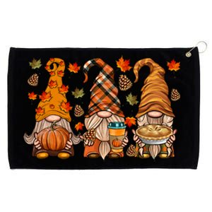 Gnomes Pumpkin Spice Coffee Latte Fall Autumn Thanksgiving Grommeted Golf Towel