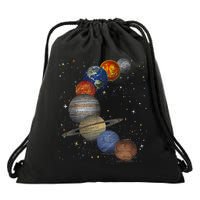 Galaxy Planets Sun Universe Outer Space Science Drawstring Bag