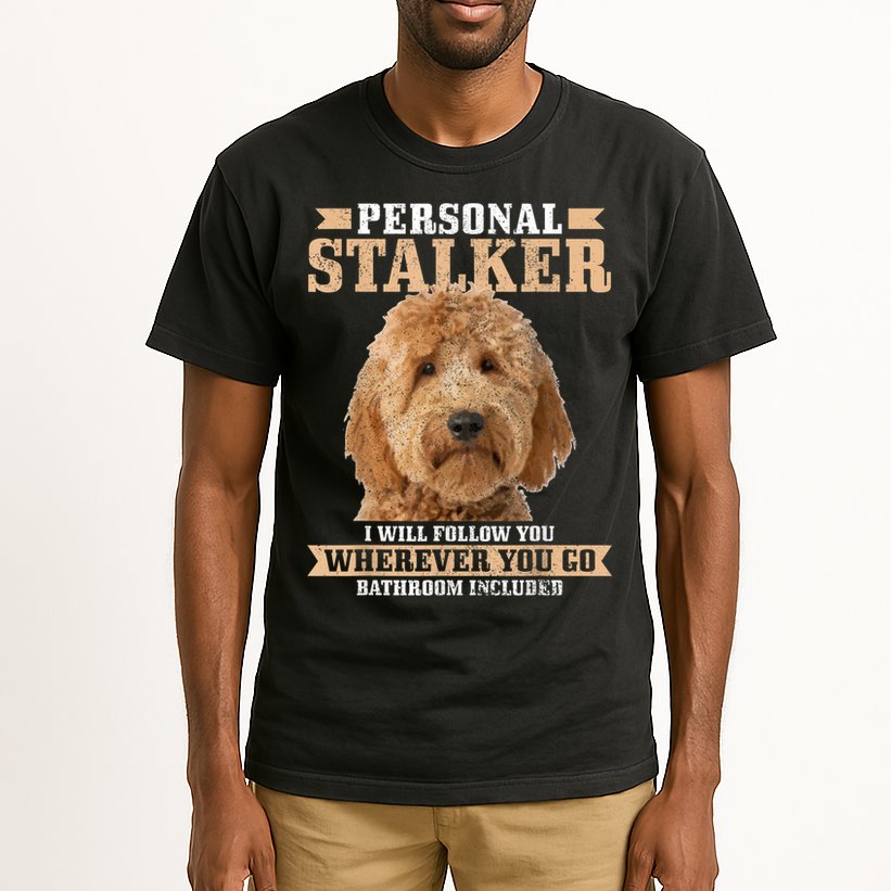 Goldendoodle Personal Stalker Funny Golden Doodle Mom Tall T-Shirt