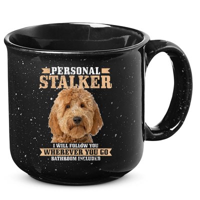 Goldendoodle Personal Stalker Funny Golden Doodle Mom 15oz Campfire Ceramic Mug