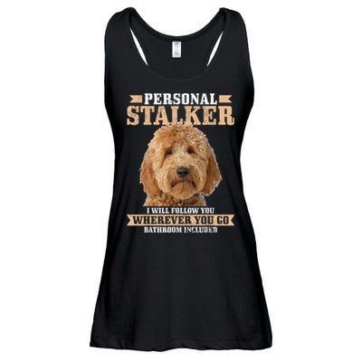 Goldendoodle Personal Stalker Funny Golden Doodle Mom Ladies Essential Flowy Tank