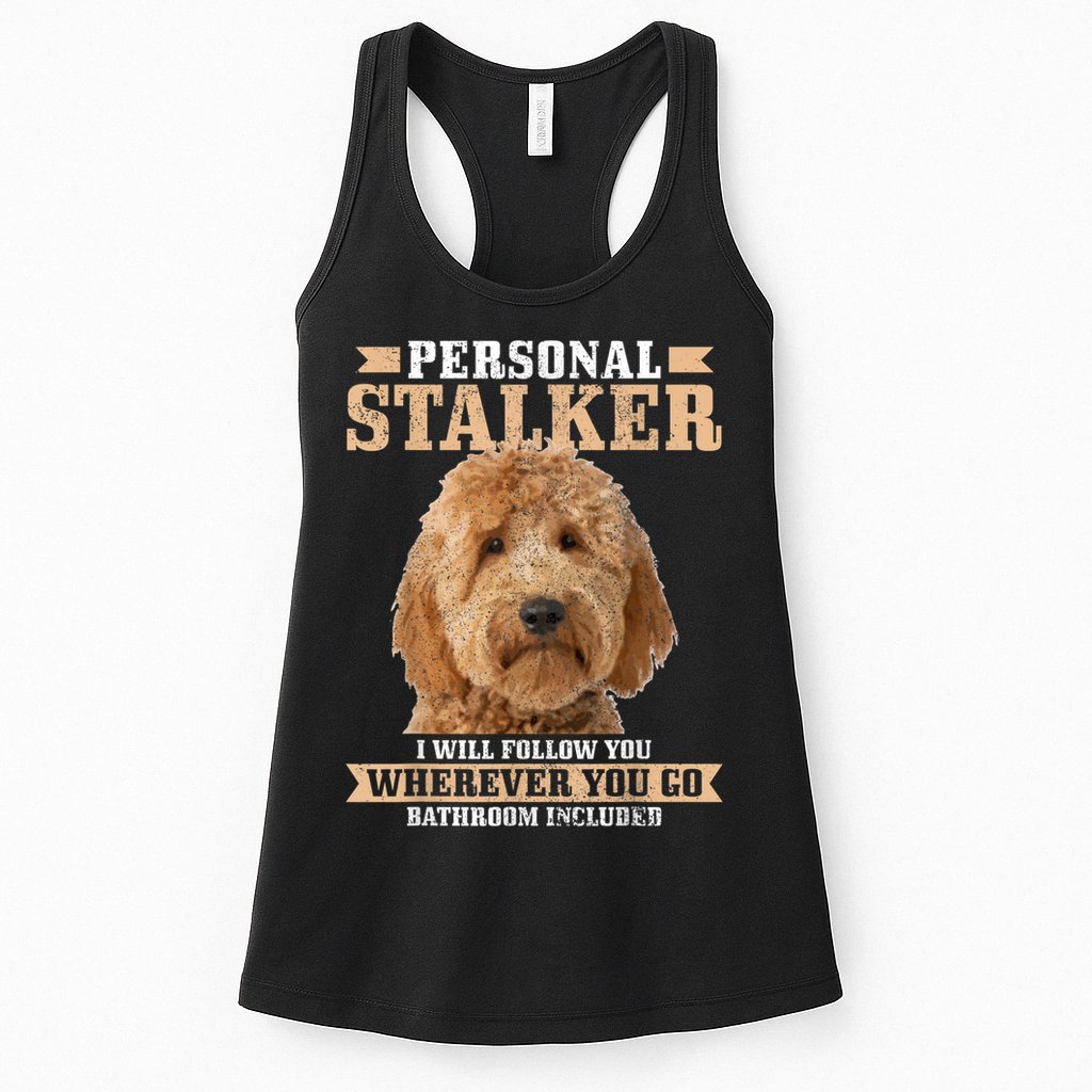 Goldendoodle Personal Stalker Funny Golden Doodle Mom Womens Tank Top