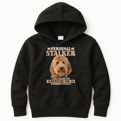 Goldendoodle Personal Stalker Funny Golden Doodle Mom Kids Hoodie