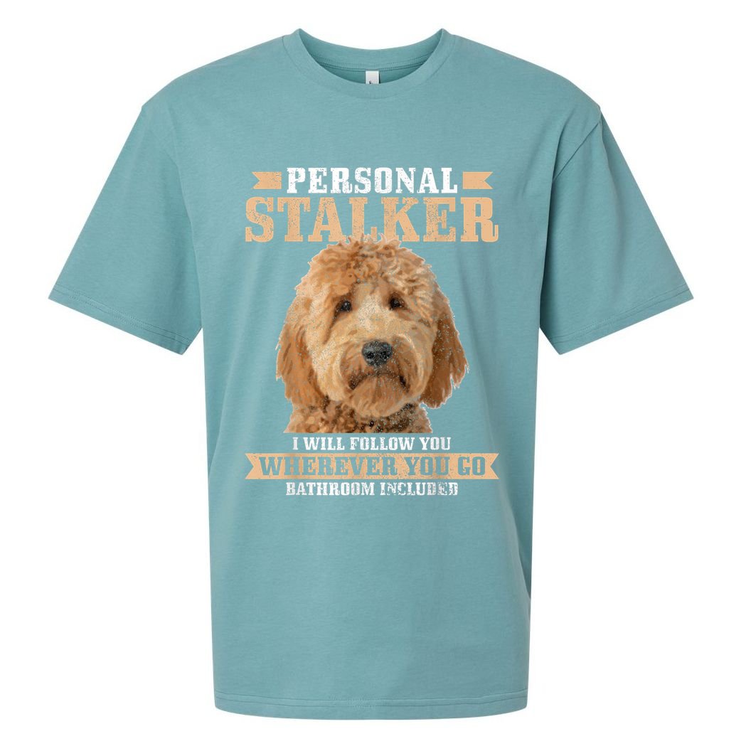 Goldendoodle Personal Stalker Funny Golden Doodle Mom Sueded Cloud Jersey T-Shirt