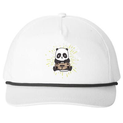 Gaming Panda Shirts Gaming Panda Snapback Five-Panel Rope Hat