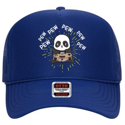 Gaming Panda Shirts Gaming Panda High Crown Mesh Back Trucker Hat