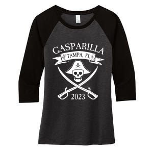 Gasparilla Pirate Souvenir Tampa Parade Florida Gasparilla Women's Tri-Blend 3/4-Sleeve Raglan Shirt