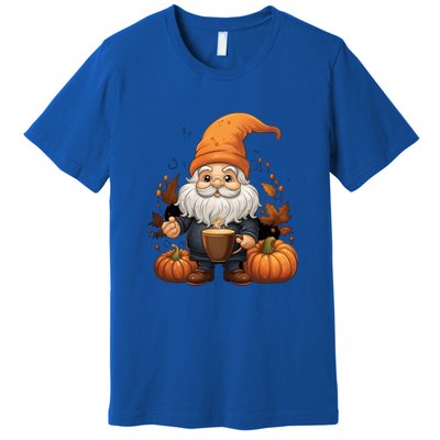 Gnome Pumpkin Spice Latte Fall Autumn Leaves Halloween Gift Premium T-Shirt