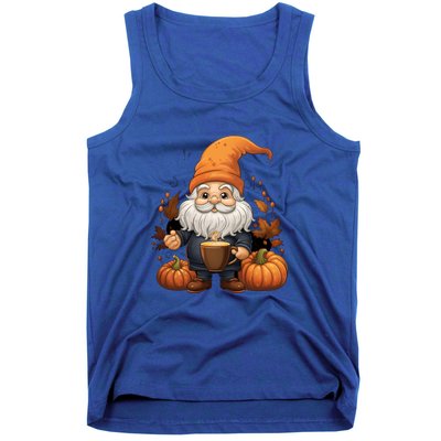 Gnome Pumpkin Spice Latte Fall Autumn Leaves Halloween Gift Tank Top