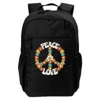 Groovy Peace Sign Love Costume for 60s 70s Theme Party Daily Commute Backpack