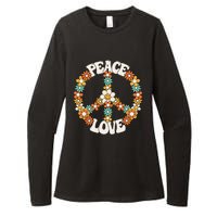 Groovy Peace Sign Love Costume for 60s 70s Theme Party Womens CVC Long Sleeve Shirt