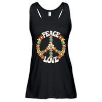 Groovy Peace Sign Love Costume for 60s 70s Theme Party Ladies Essential Flowy Tank