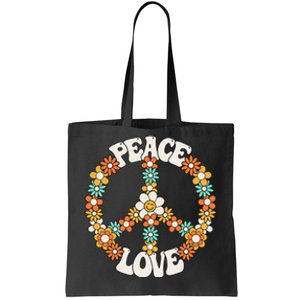 Groovy Peace Sign Love Costume for 60s 70s Theme Party Tote Bag