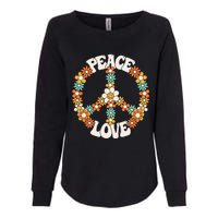 Groovy Peace Sign Love Costume for 60s 70s Theme Party Womens California Wash Sweatshirt