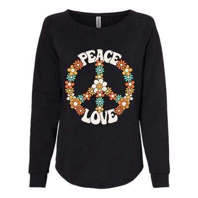 Groovy Peace Sign Love Costume for 60s 70s Theme Party Womens California Wash Sweatshirt