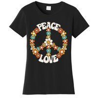 Groovy Peace Sign Love Costume for 60s 70s Theme Party Women's T-Shirt