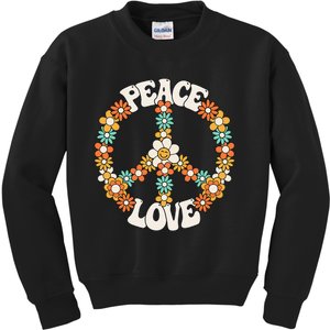 Groovy Peace Sign Love Costume for 60s 70s Theme Party Kids Sweatshirt